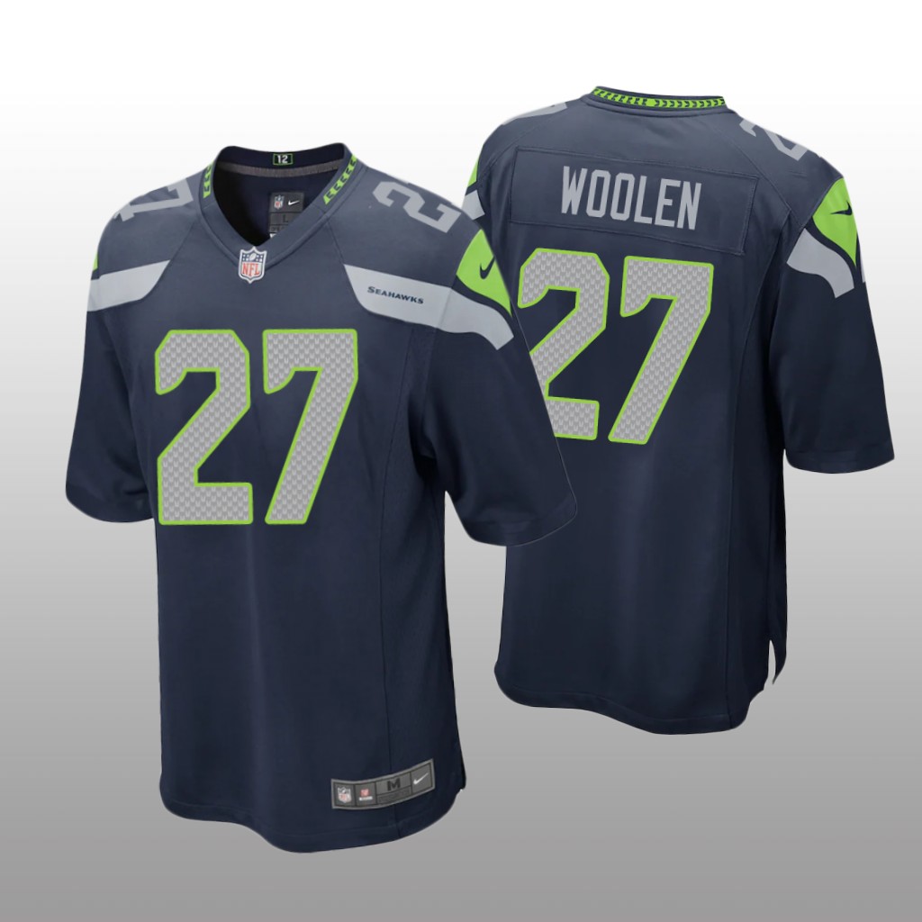 Seattle Seahawks Tariq Woolen College Navy Jersey Game - Men's