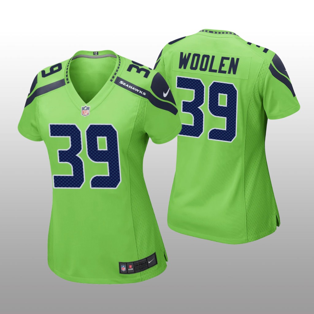Seattle Seahawks Tariq Woolen Neon Green Jersey Game - Women's