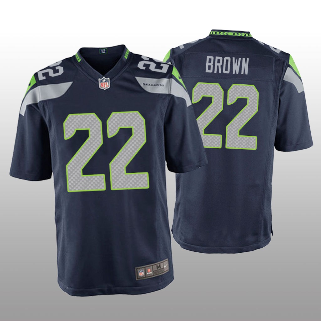 Seattle Seahawks Tre Brown College Navy Jersey Game - Men's