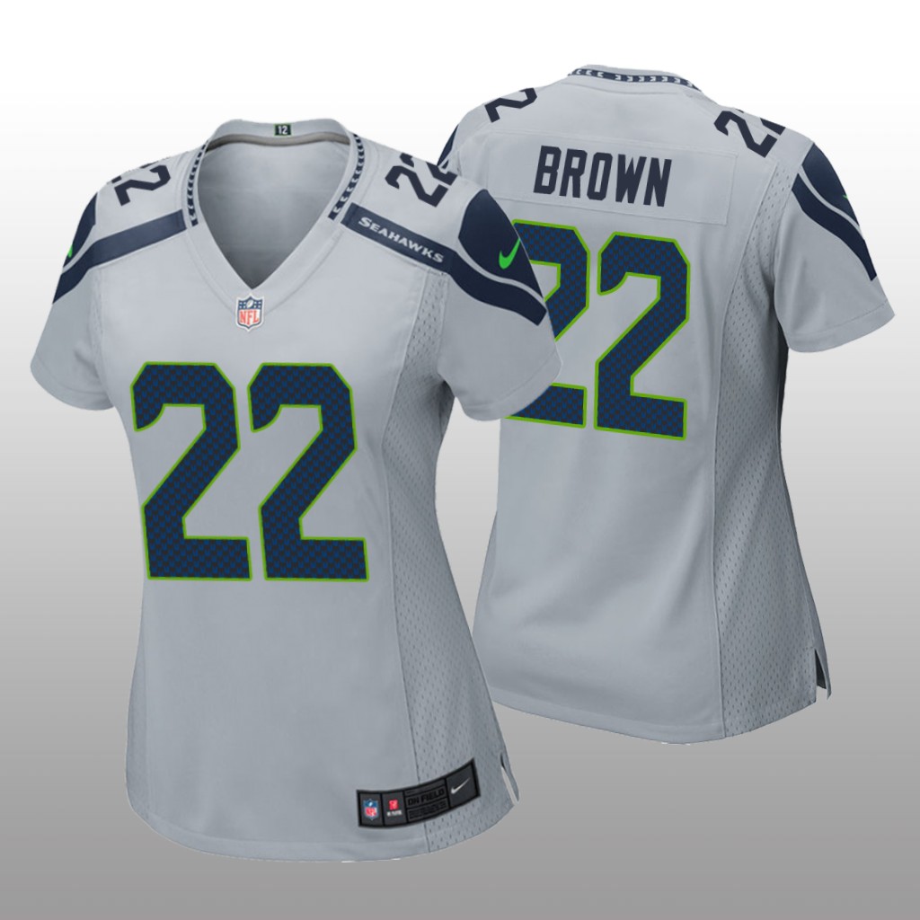 Seattle Seahawks Tre Brown Gray Jersey Game - Women's