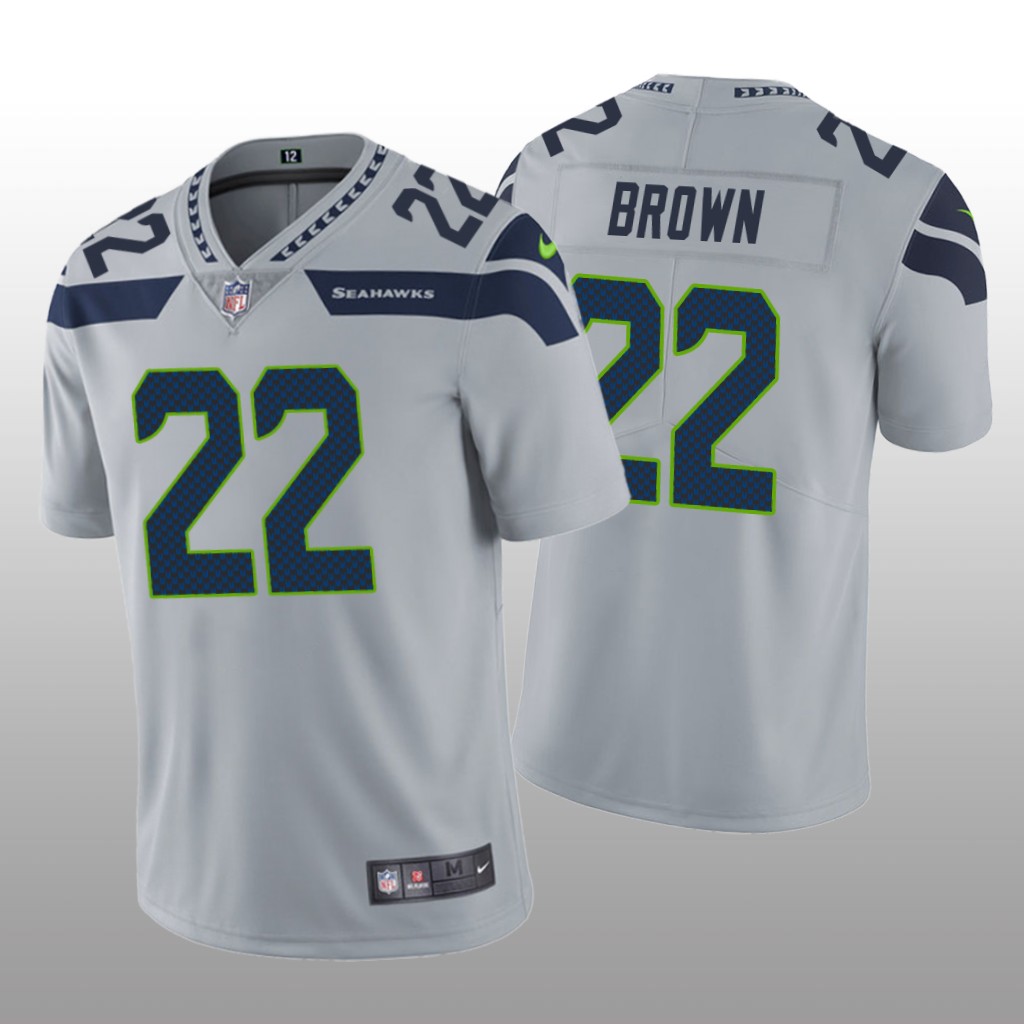 Seattle Seahawks Tre Brown Gray Jersey Vapor Limited - Men's