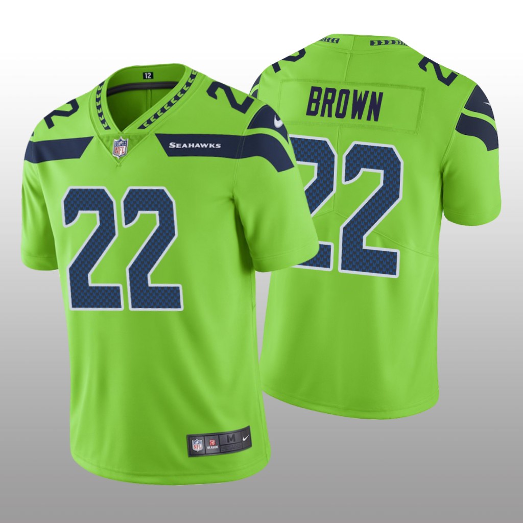 Seattle Seahawks Tre Brown Green Jersey Color Rush Limited - Men's