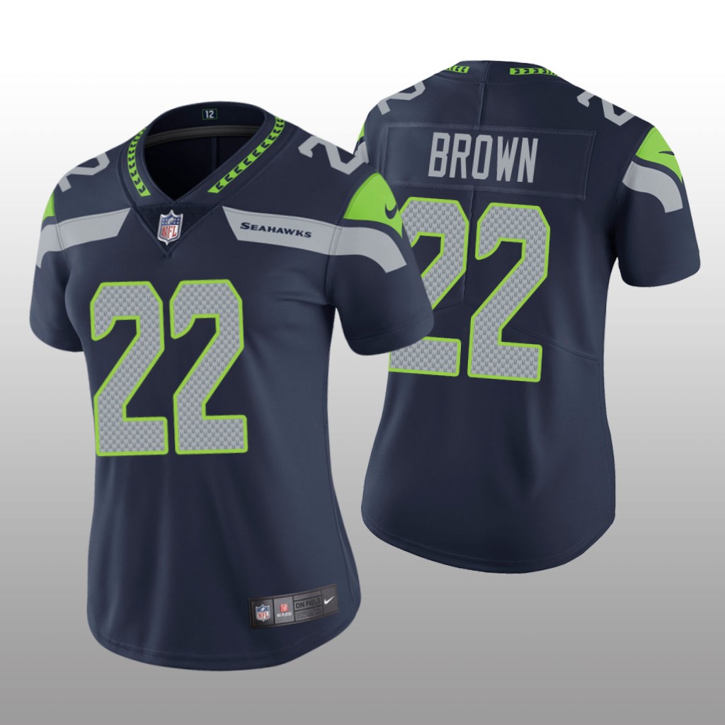 Seattle Seahawks Tre Brown Navy Jersey Vapor Limited - Women's