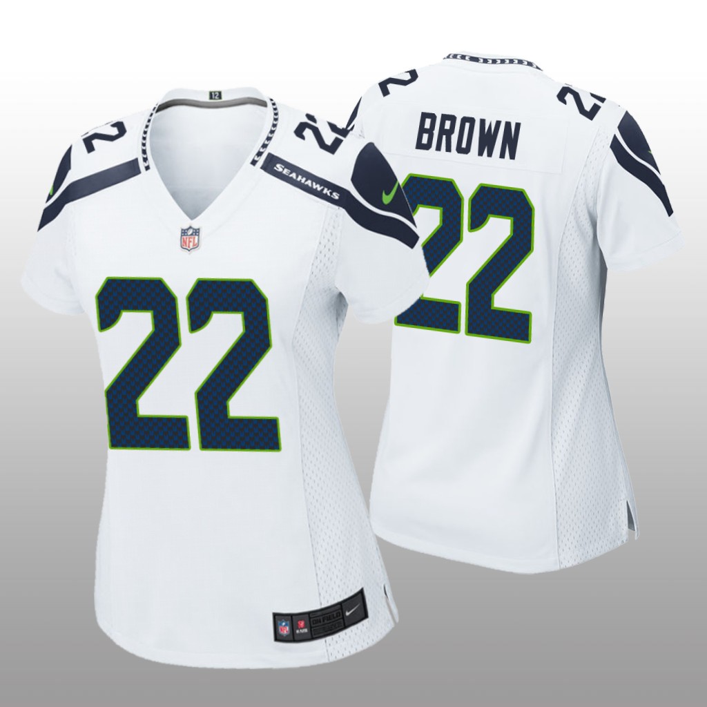 Seattle Seahawks Tre Brown White Jersey Game - Women's