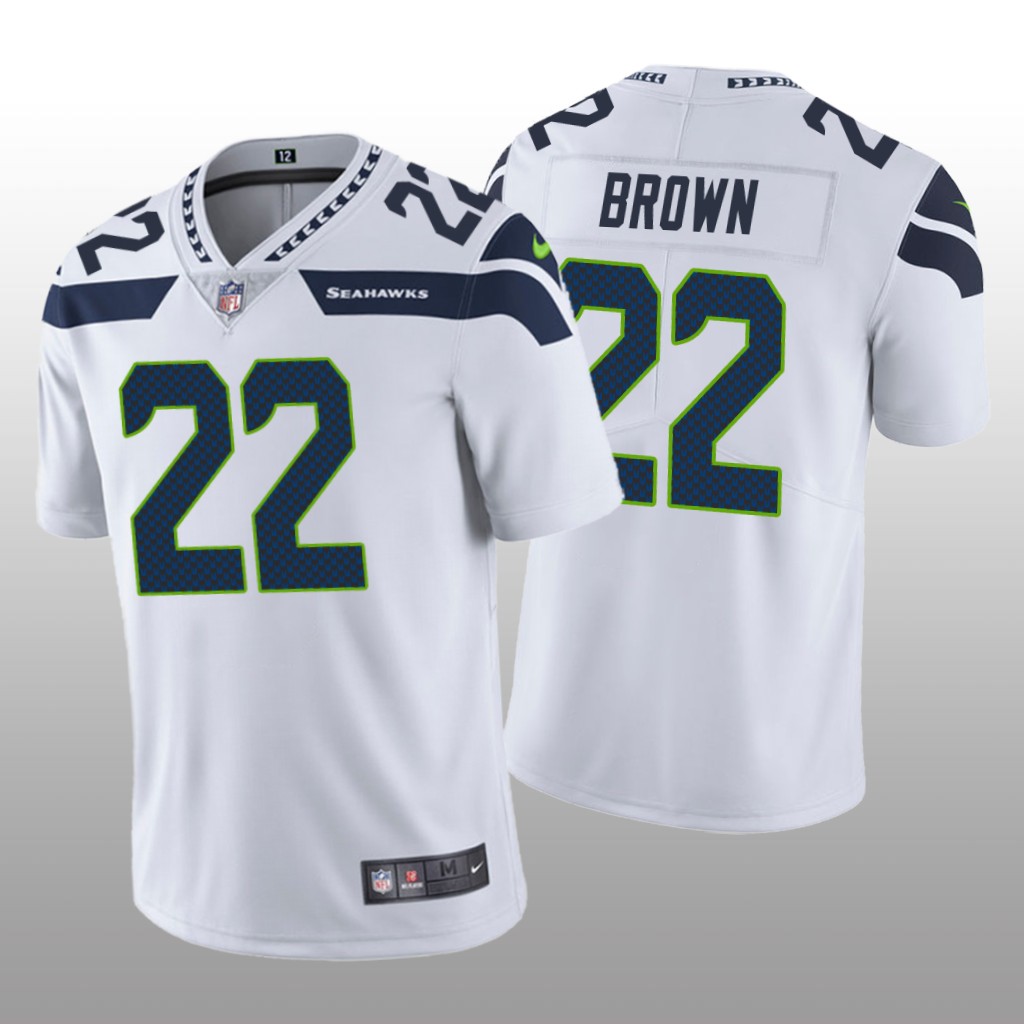 Seattle Seahawks Tre Brown White Jersey Vapor Limited - Men's