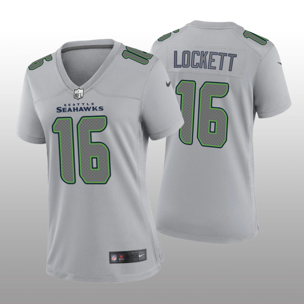 Seattle Seahawks Tyler Lockett Gray Jersey Atmosphere Fashion Game - Women's