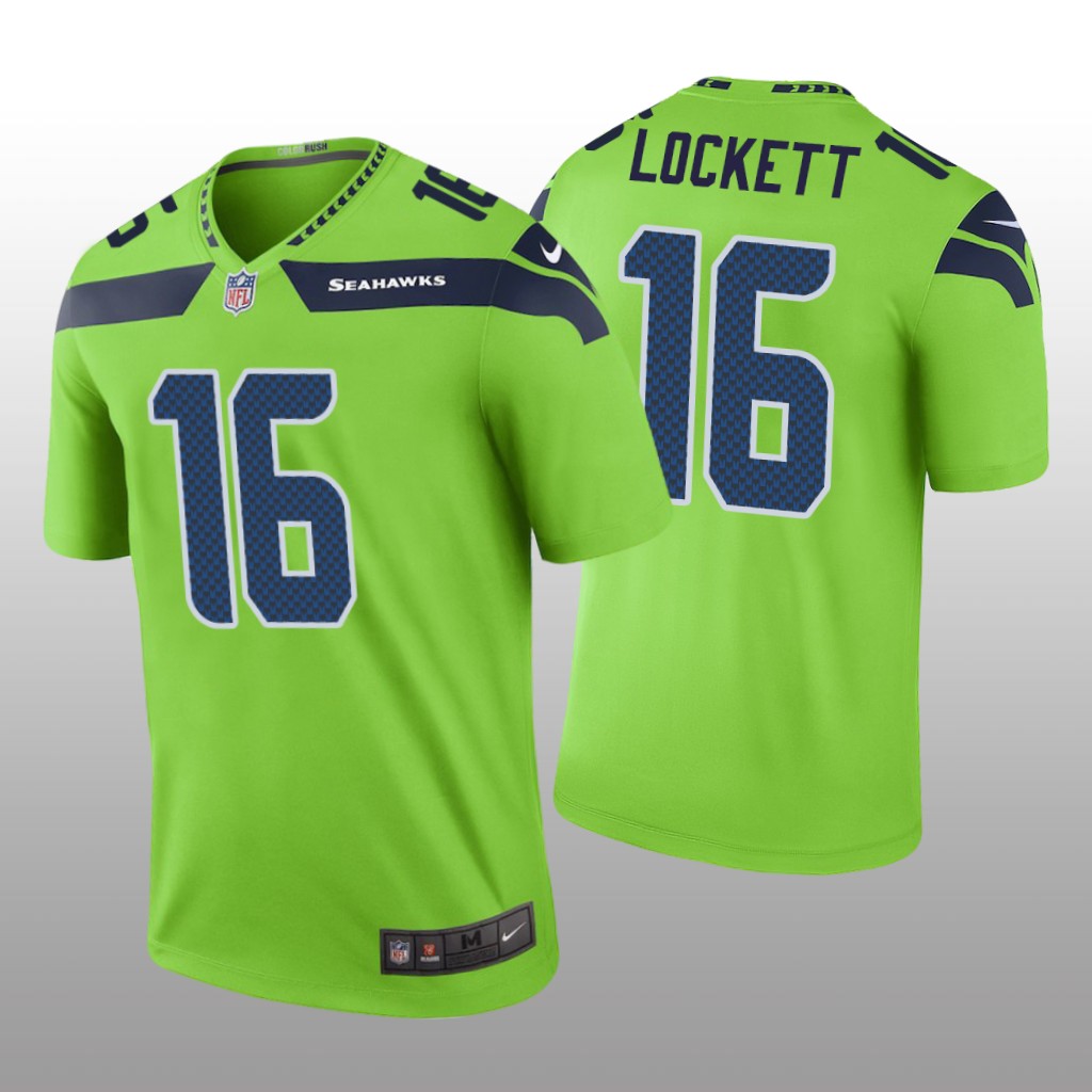 Seattle Seahawks Tyler Lockett Green Jersey Color Rush Legend - Men's