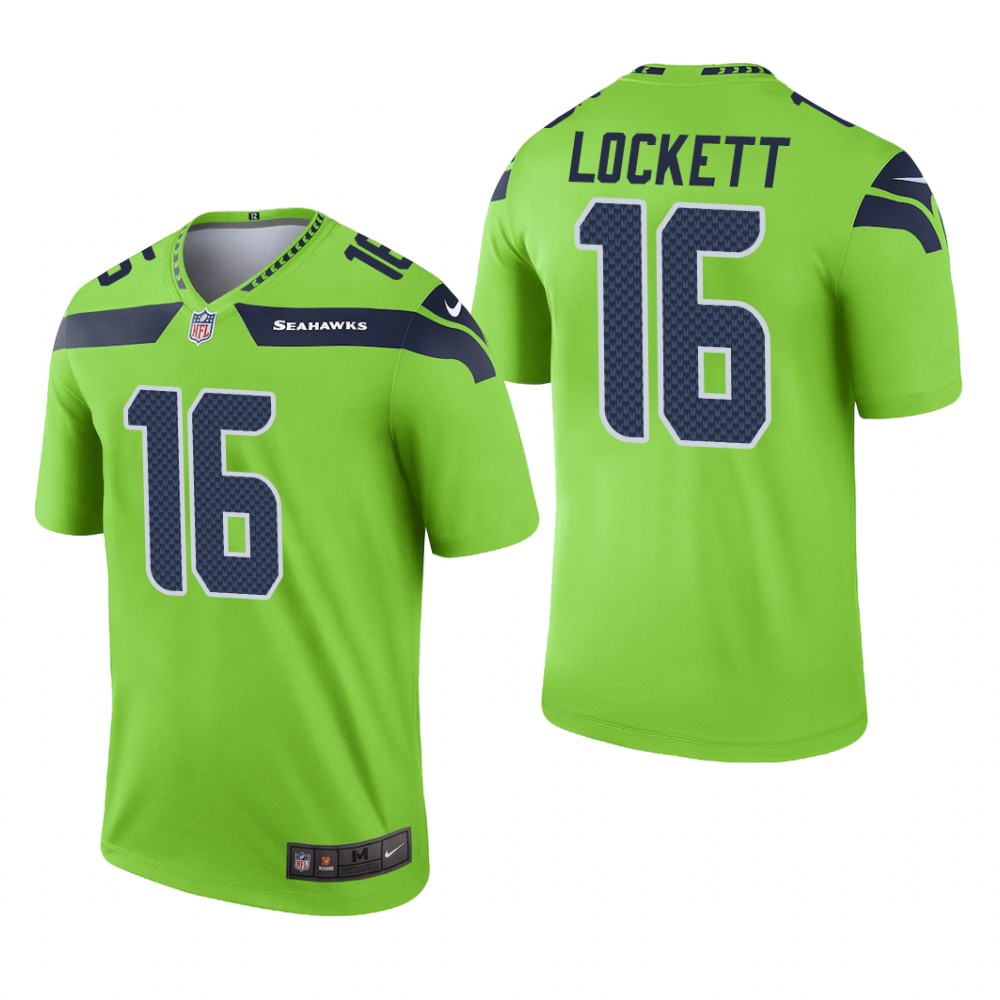 Seattle Seahawks Tyler Lockett Neon Green Jersey Legend - Men's