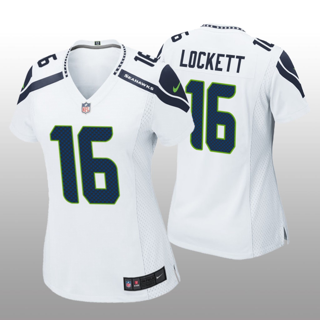 Seattle Seahawks Tyler Lockett White Jersey Game - Women's