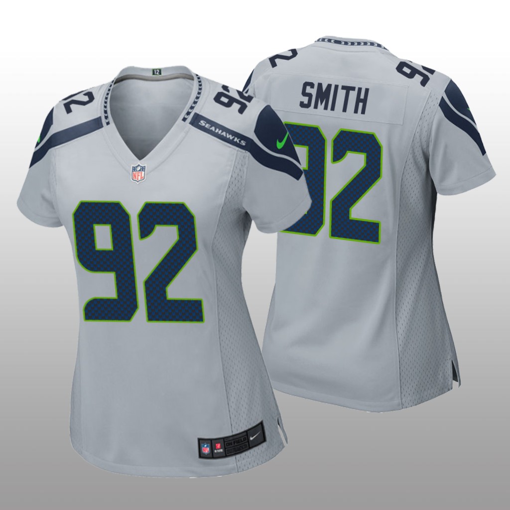 Seattle Seahawks Tyreke Smith Gray Jersey Game - Women's