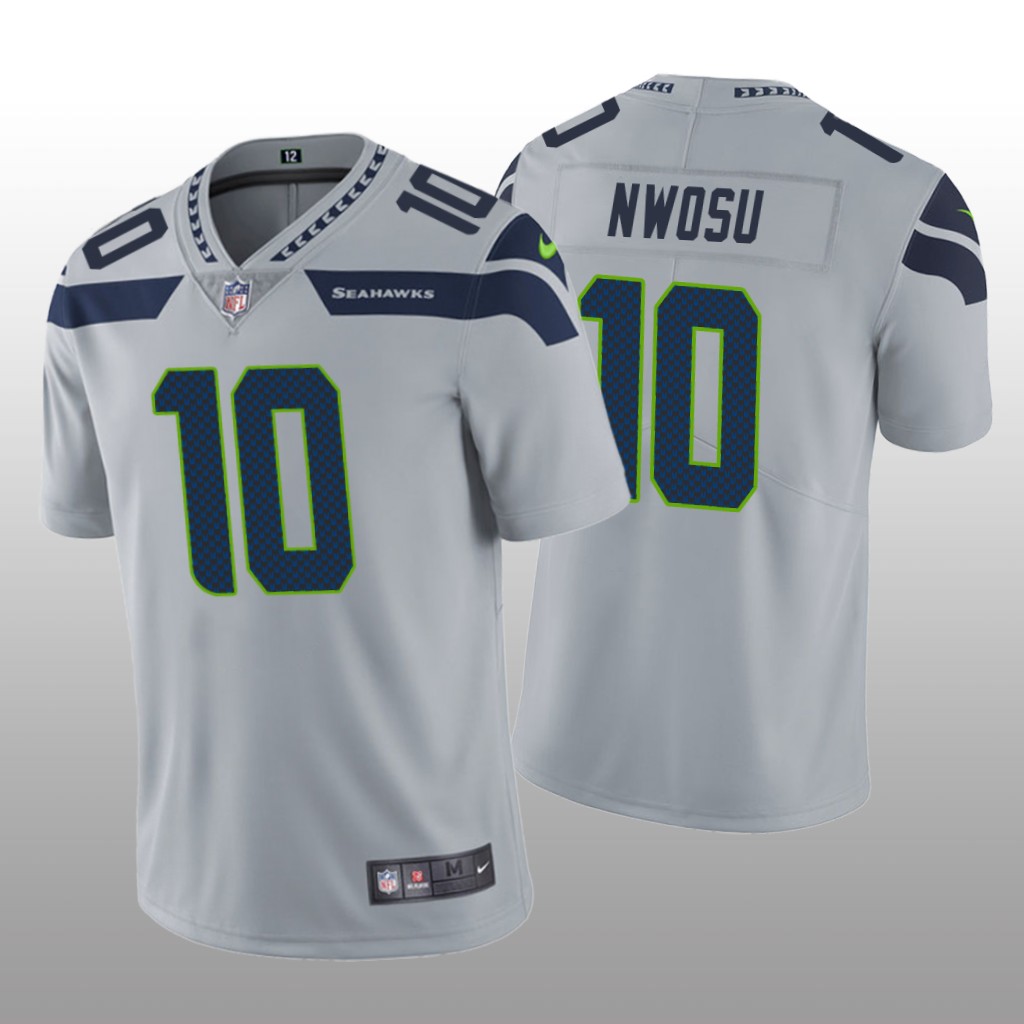 Seattle Seahawks Uchenna Nwosu Gray Jersey Vapor Limited - Men's