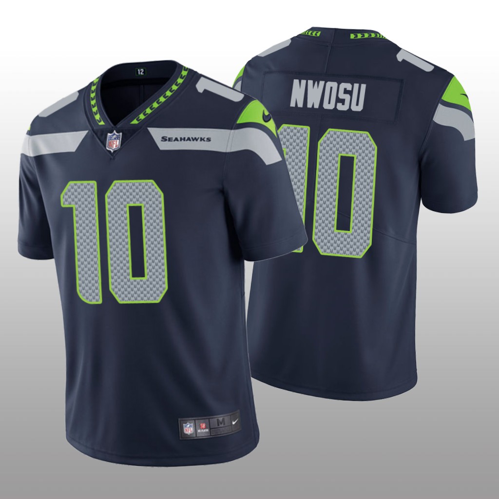Seattle Seahawks Uchenna Nwosu Navy Jersey Vapor Limited - Men's