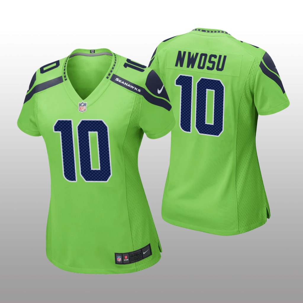 Seattle Seahawks Uchenna Nwosu Neon Green Jersey Game - Women's
