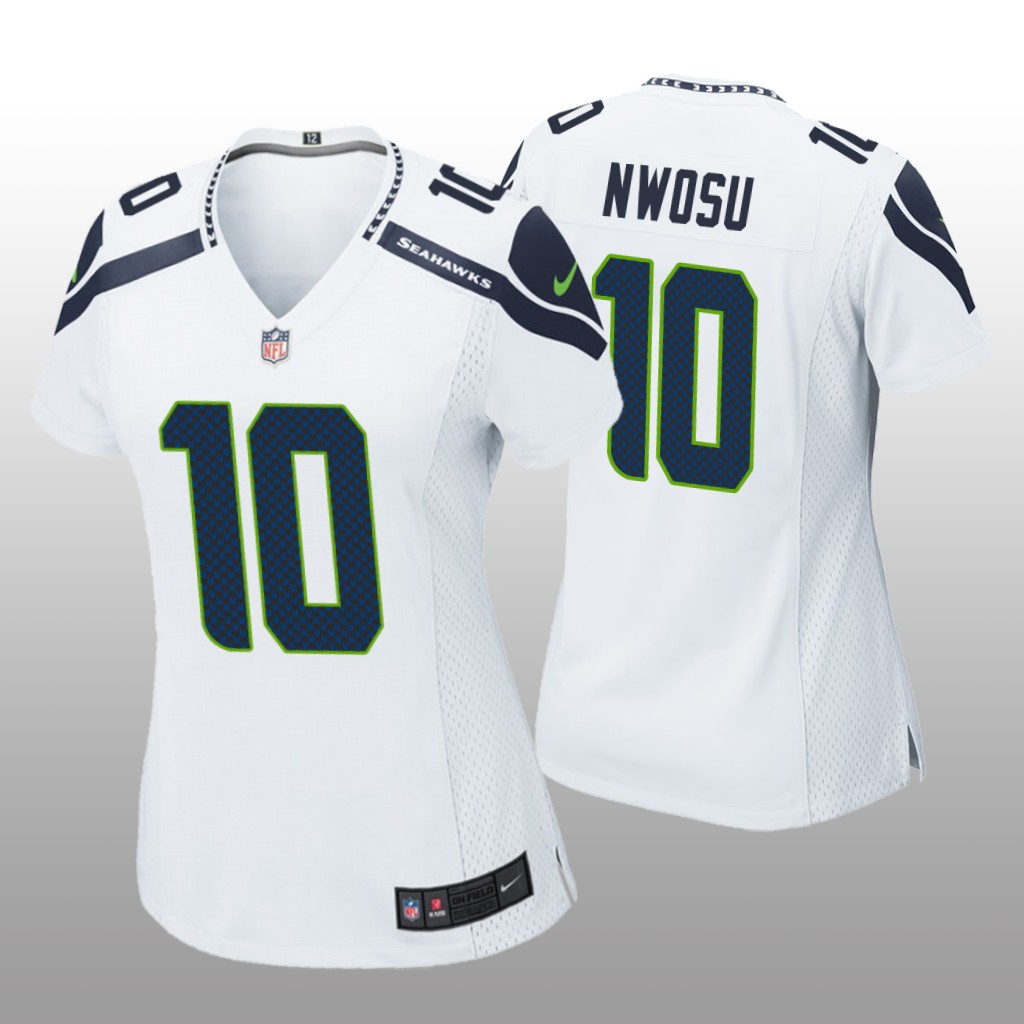 Seattle Seahawks Uchenna Nwosu White Jersey Game - Women's