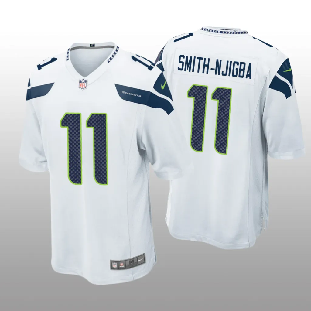 Seattle Seahawks White 2023 NFL Draft Jaxon Smith-Njigba Game Jersey