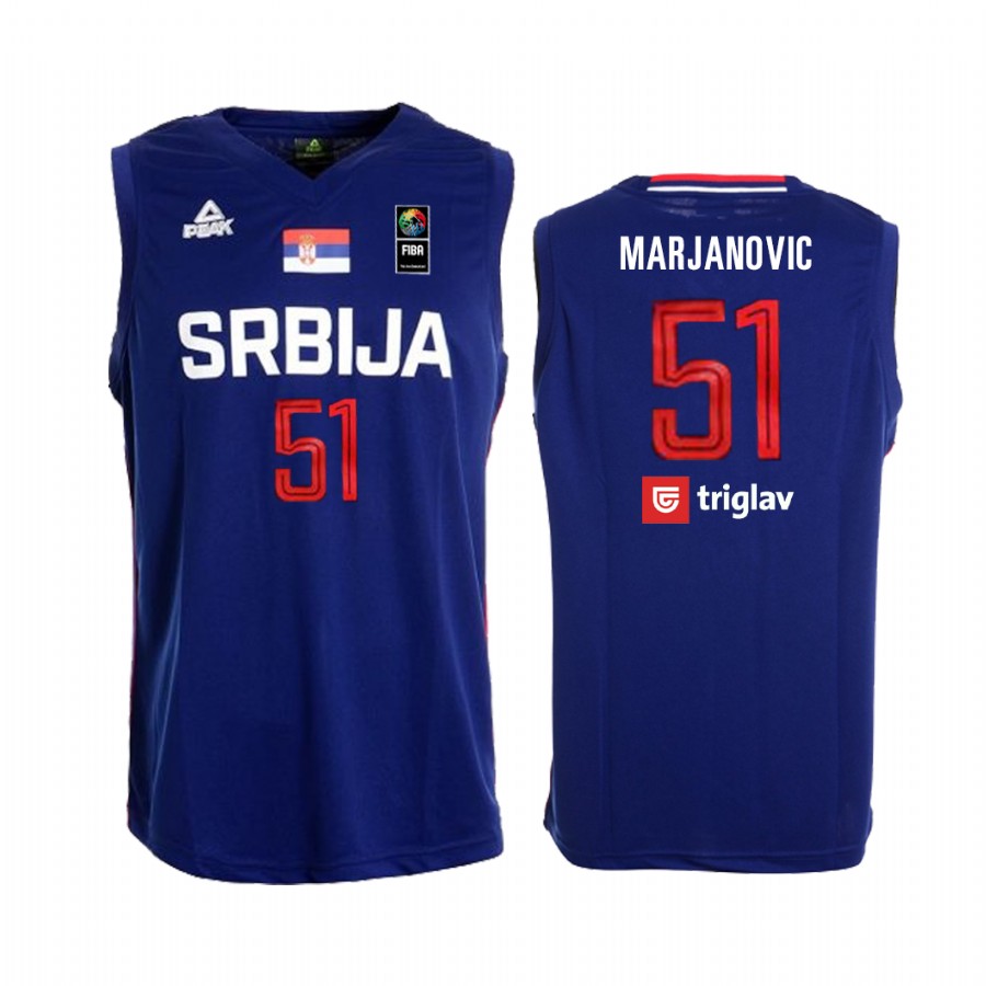 Serbia  Boban Marjanović #51 Navy 2021 Tokyo Olympics Jersey Away