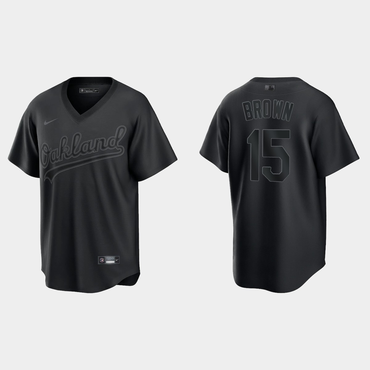 Seth Brown Oakland Athletics Pitch Black Fashion Jersey - Black