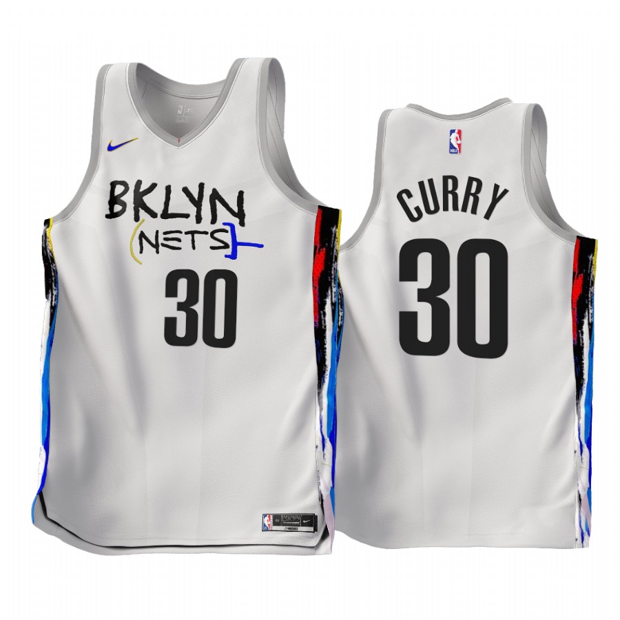 Seth Curry 2022-23 Brooklyn Nets White #30 City Edition Jersey
