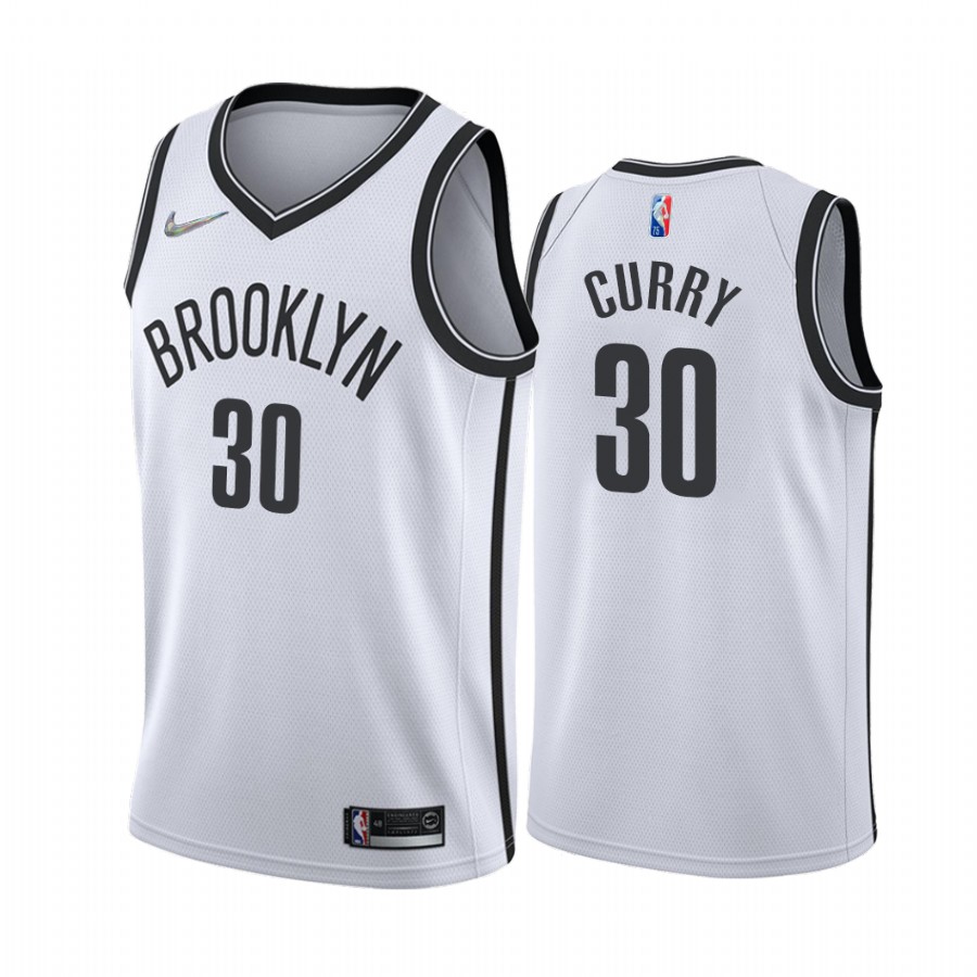 Seth Curry Brooklyn Nets White #30 Association Edition Jersey 2022 Trade