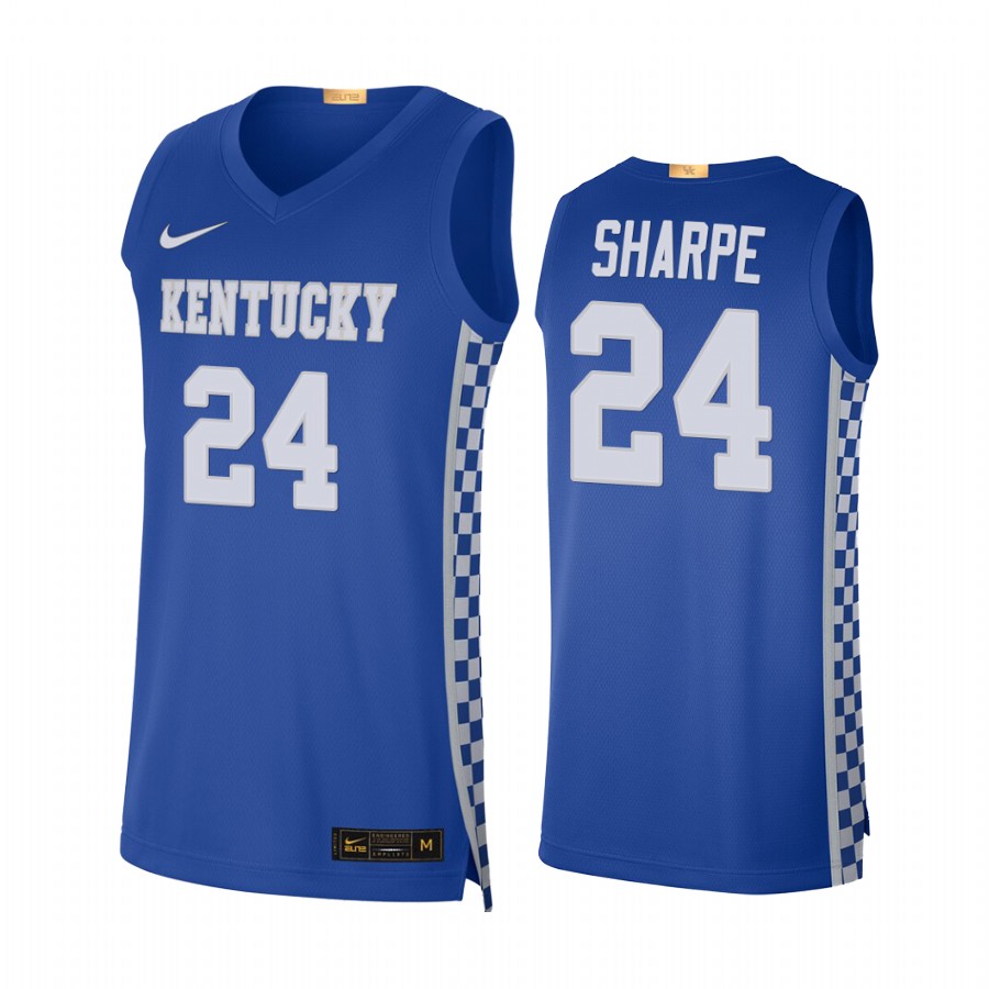 Shaedon Sharpe Kentucky Wildcats Royal Jersey Away No.1 recruit 2022 Class
