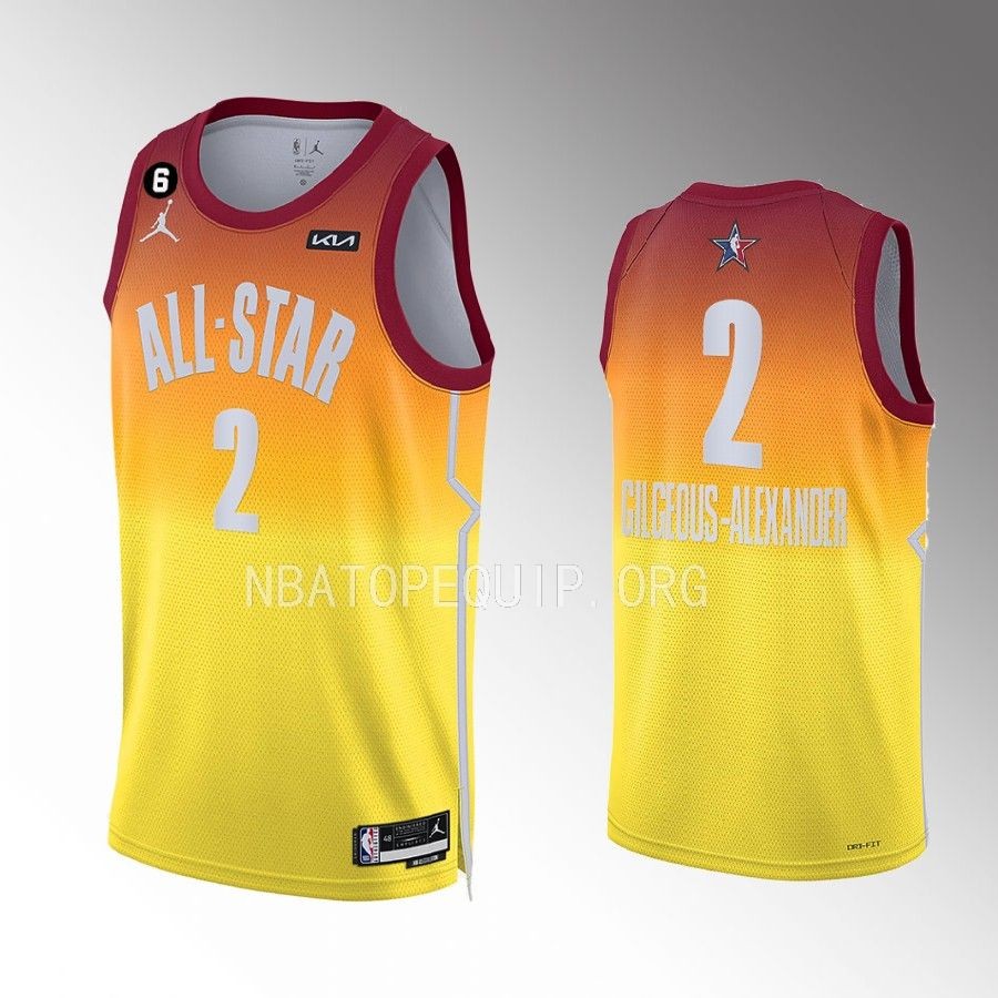 Shai Gilgeous-Alexander 2023 NBA All-Star Reserves Carmine Jersey Oklahoma City Thunder #2