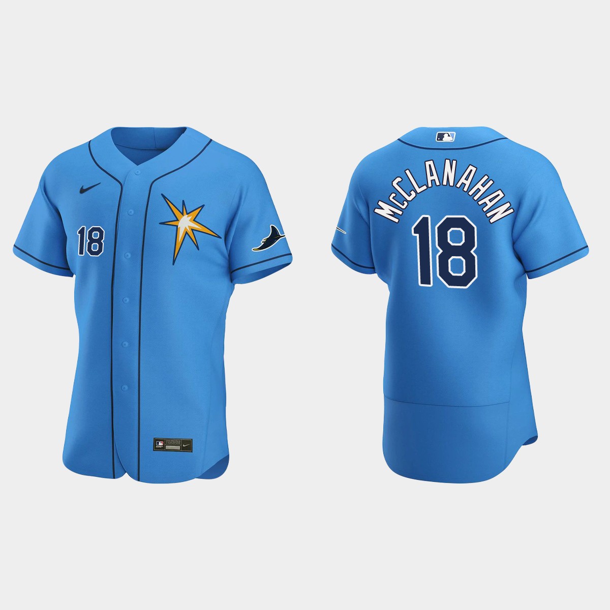 Shane McClanahan Tampa Bay Rays Alternate Jersey - Light Blue