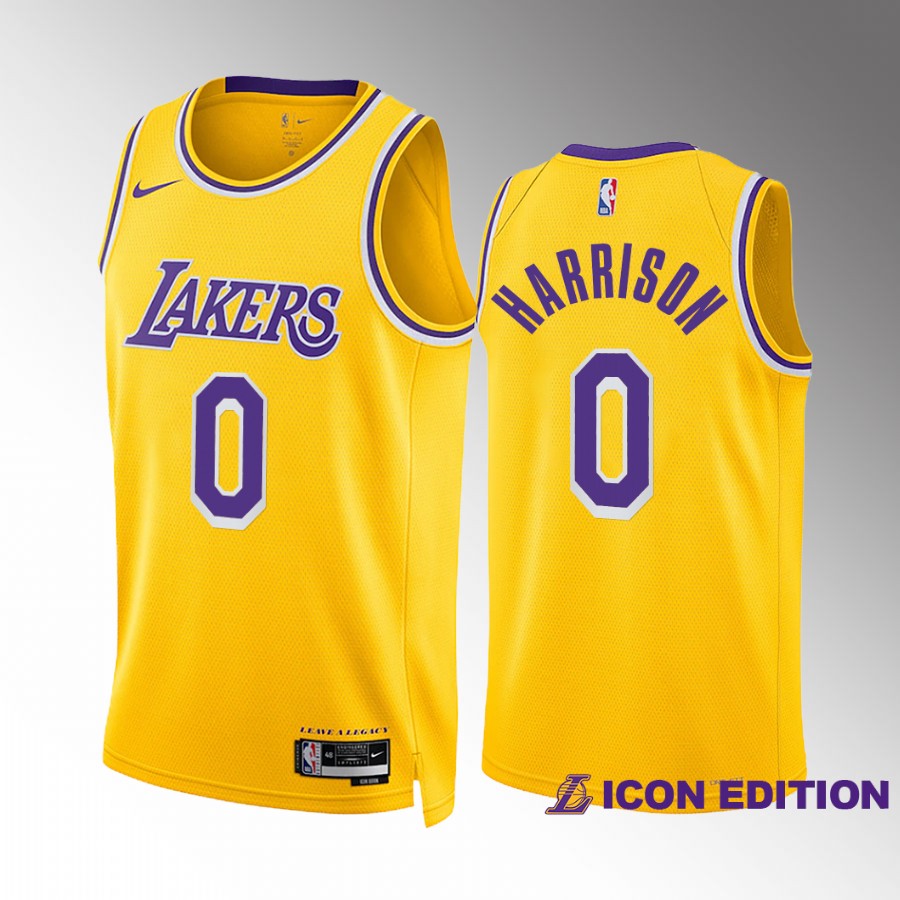 Shaquille Harrison Los Angeles Lakers #0 Gold Jersey 2022-23 Icon Edition Swingman