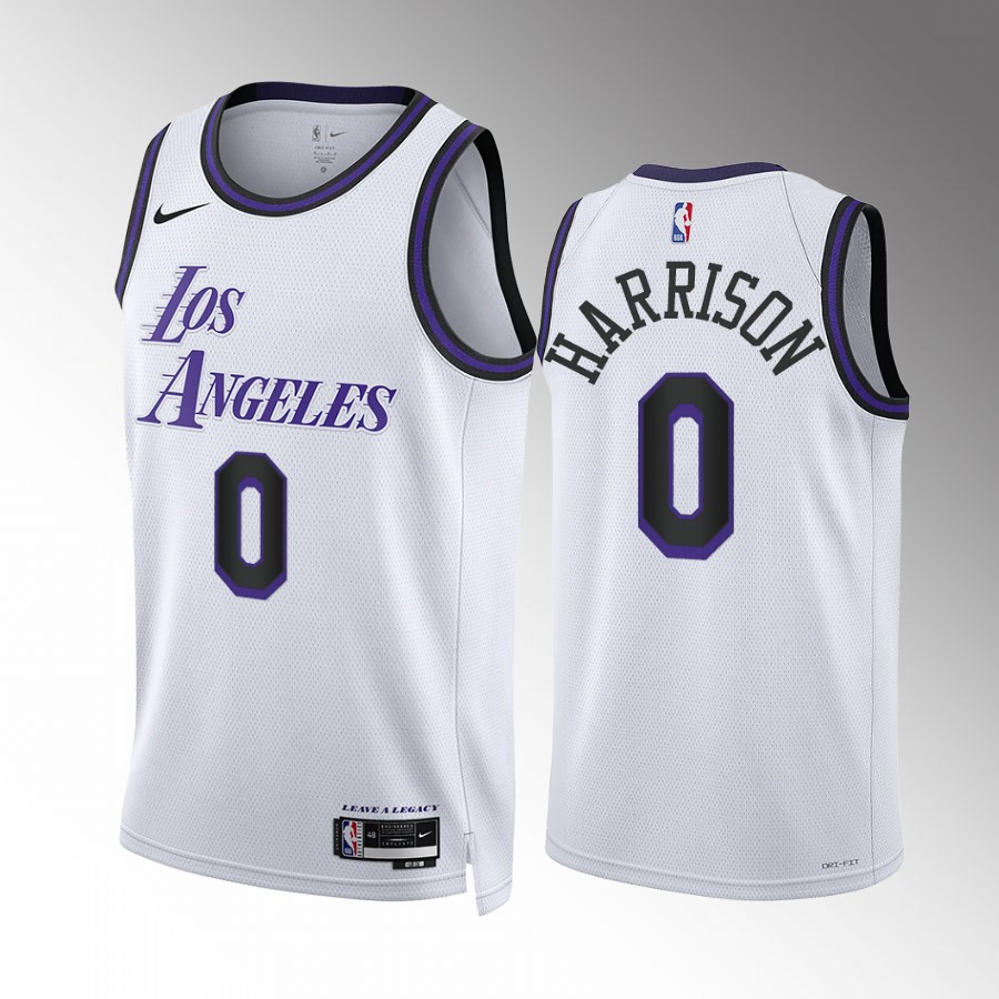Shaquille Harrison Los Angeles Lakers #0 White Jersey 2022-23 City Edition Swingman