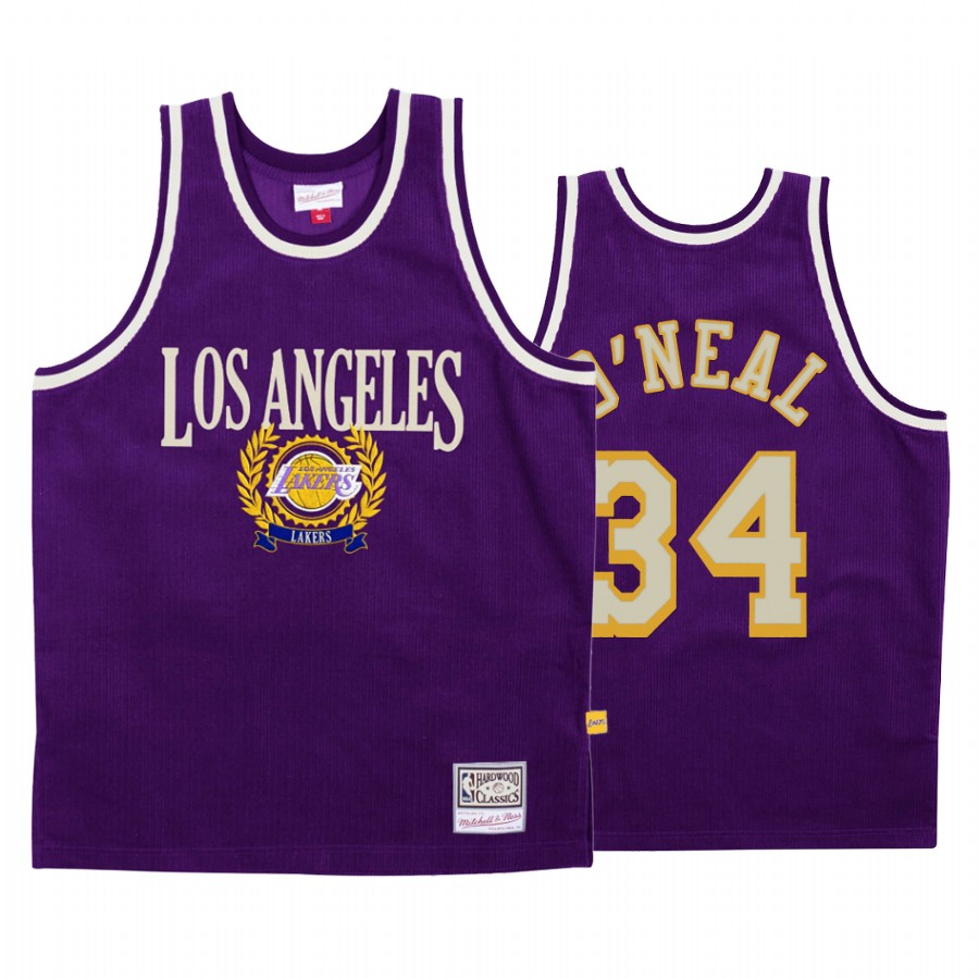 Shaquille O'Neal #34 Los Angeles Lakers Purple Council Fashion Jersey