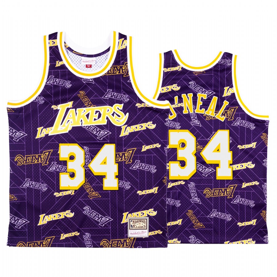 Shaquille O'Neal #34 Los Angeles Lakers Purple Tear Up Pack Jersey