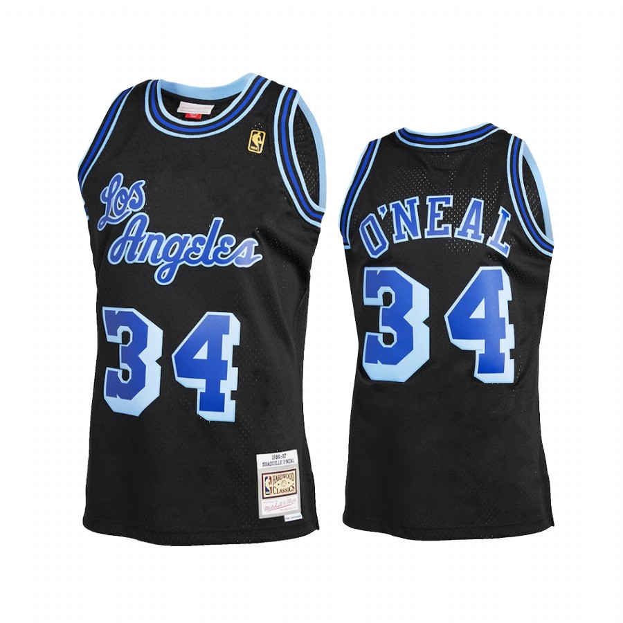 Shaquille O'Neal #34 Los Angeles Lakers Reload 2.0 Jersey Black