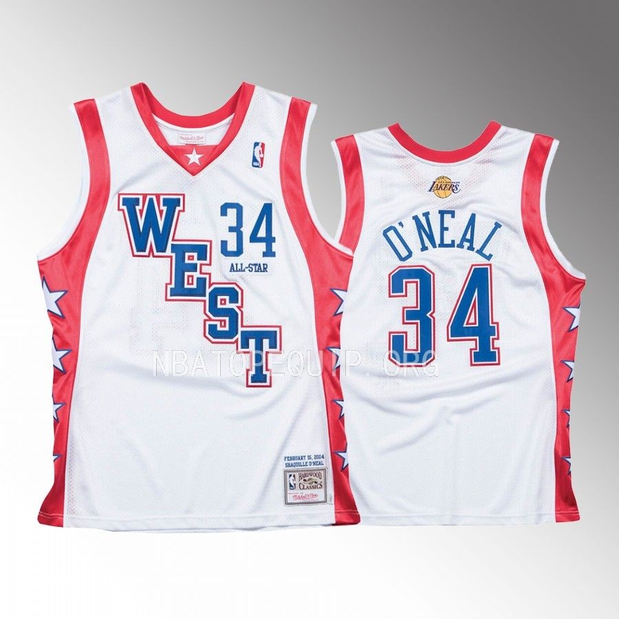 Shaquille O'Neal 2004 All-Star White West Hardwood Classics #34 Jersey