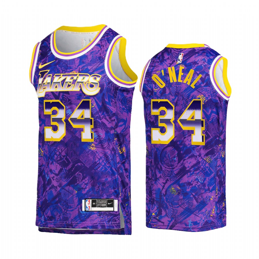 Shaquille O'Neal Los Angeles Lakers Select Series Purple Jersey Camo
