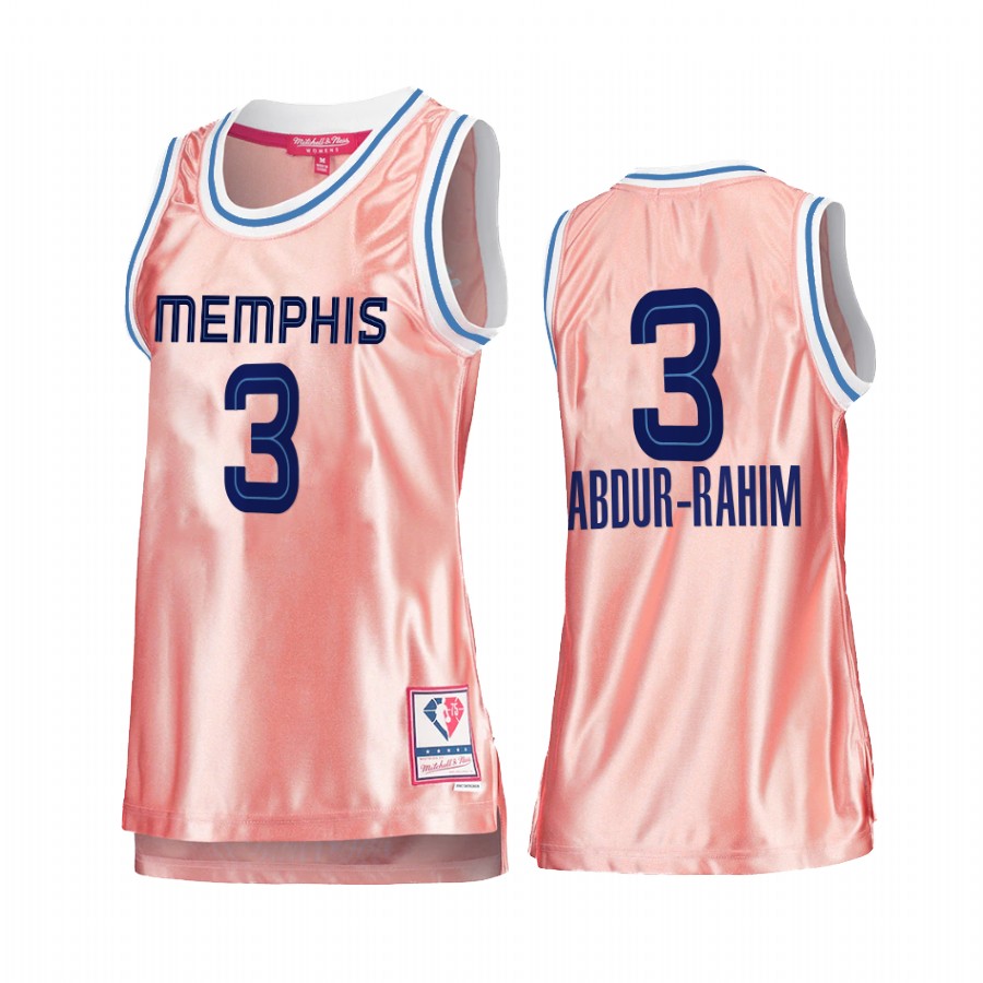 Shareef Abdur-Rahim Vancouver Grizzlies Rose Gold Jersey #3 Pink 75th Anniversary Women's Tank
