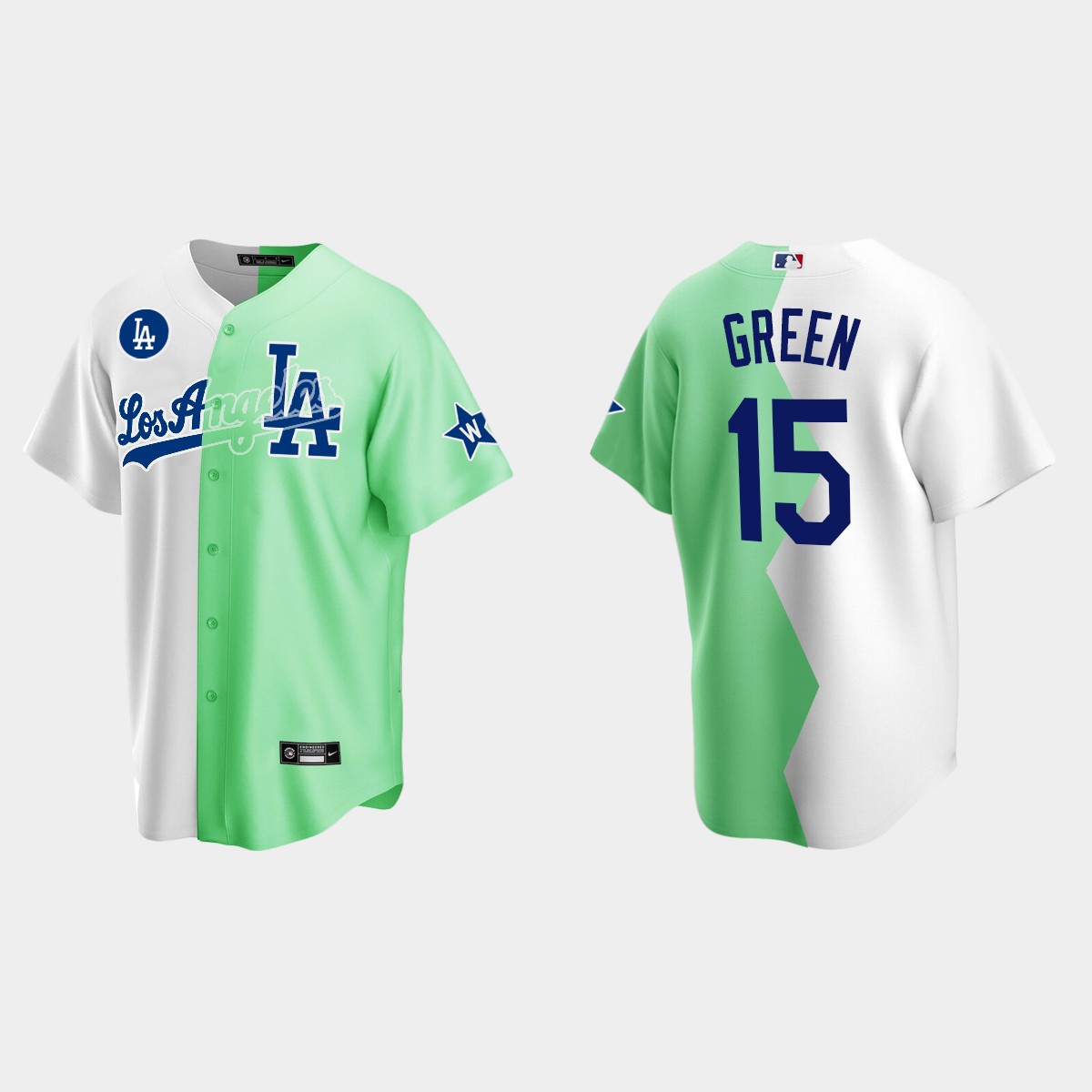 Shawn Green Los Angeles Dodgers 2022 MLB All-Star Celebrity Softball Game Split Jersey - White Green