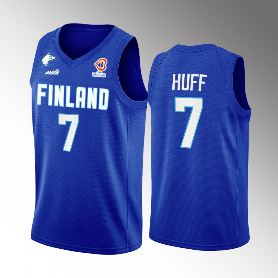 Shawn Huff Finland 2022 FIBA  World Cup Blue Jersey Away #7