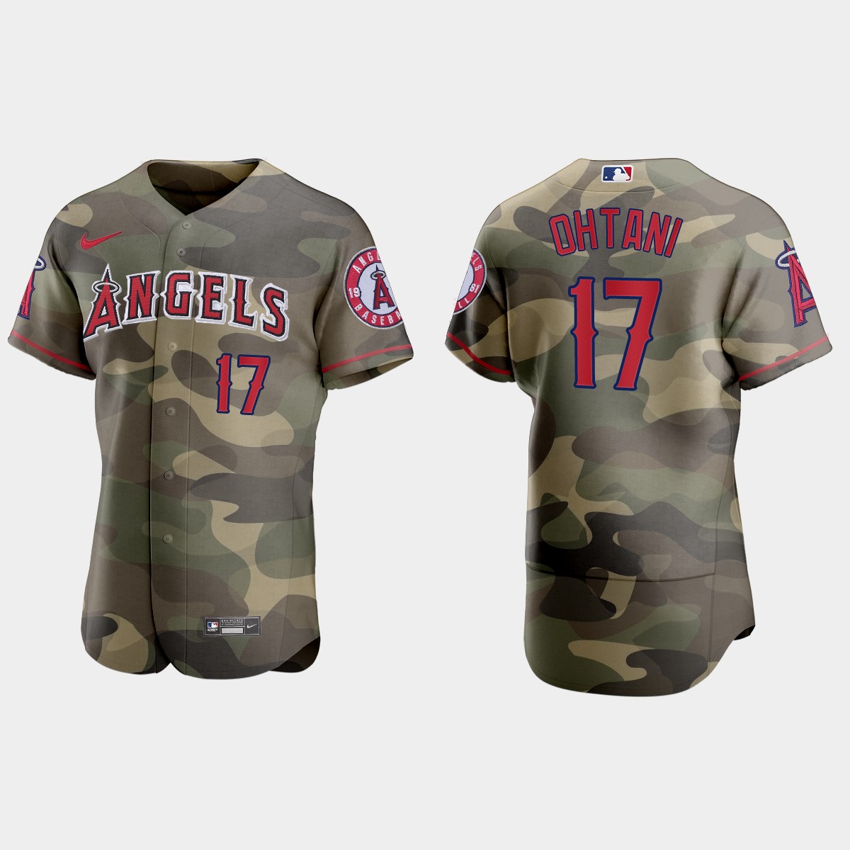 Shohei Ohtani Los Angeles Angels 2021 National Armed Forces Day Jersey - Camo