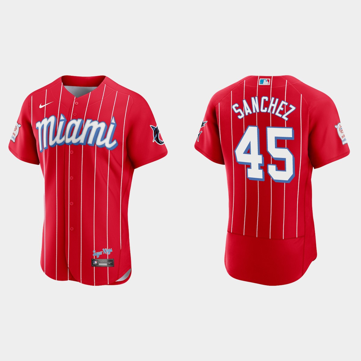 Sixto Sanchez Miami Marlins 2021 City Connect Jersey - Red