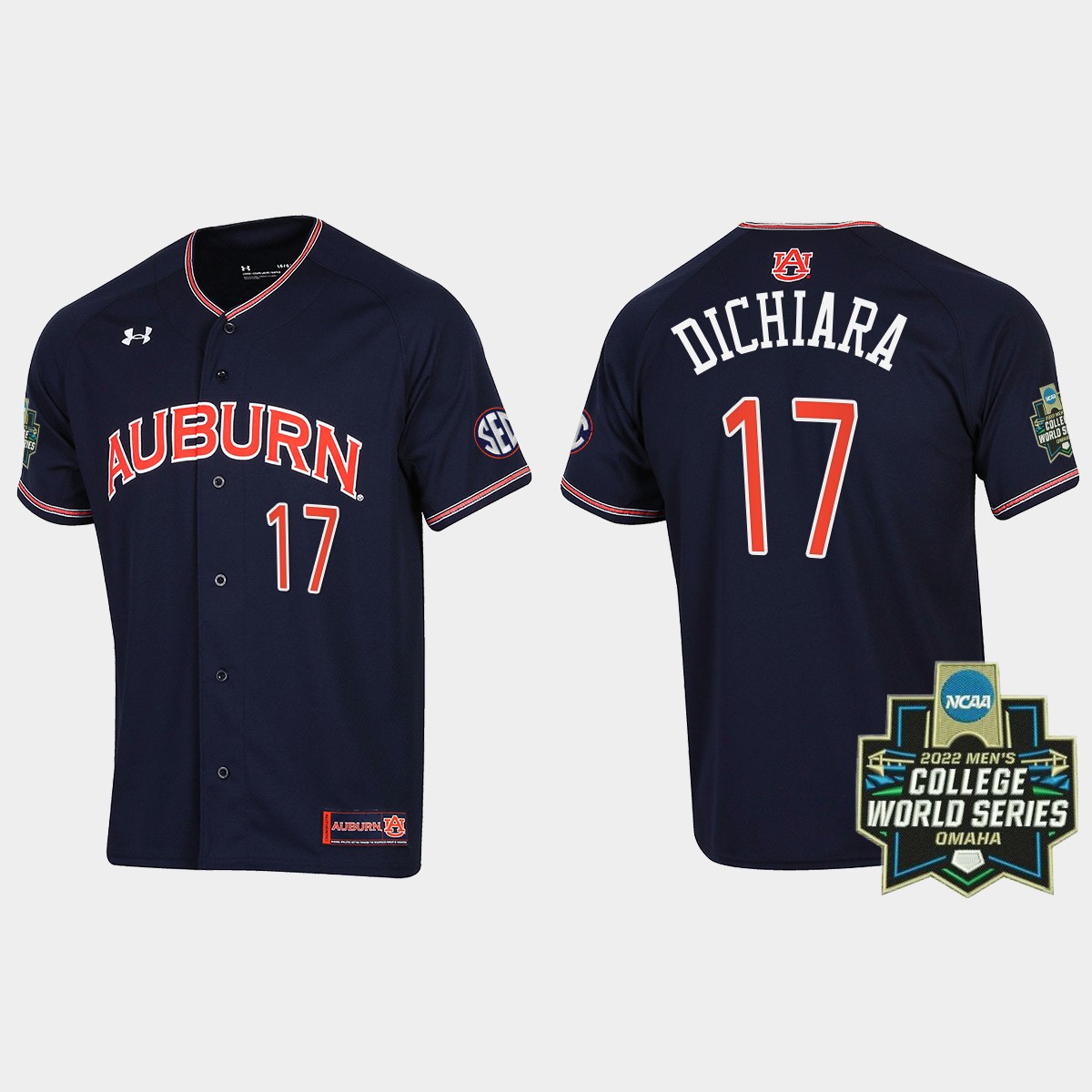 Sonny DiChiara Auburn Tigers 2022 World Series  Jersey - Navy