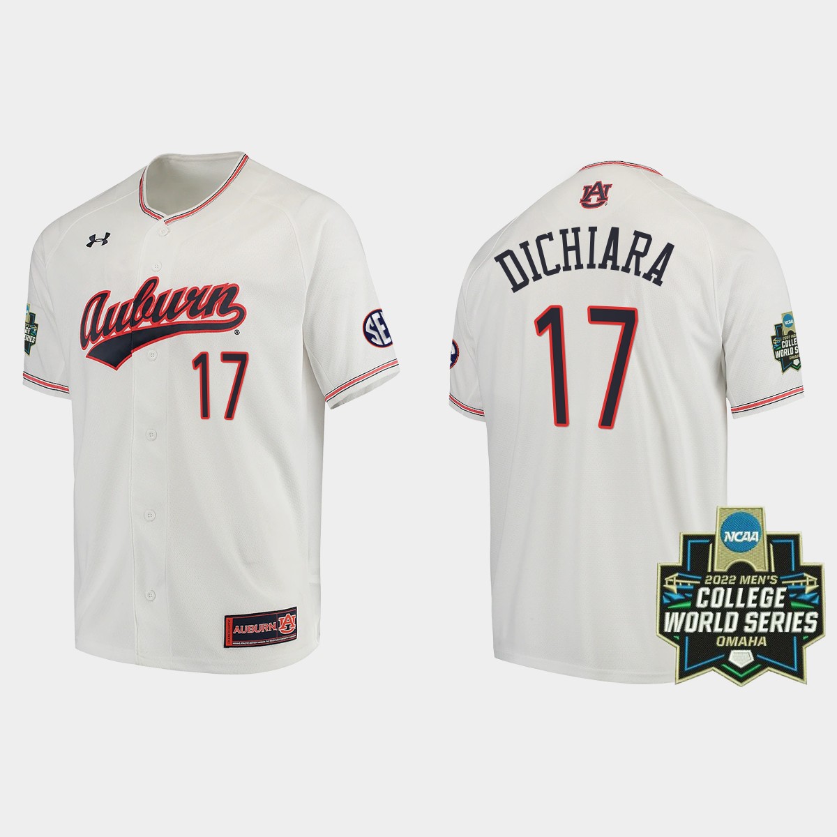 Sonny DiChiara Auburn Tigers 2022 World Series  Jersey - White