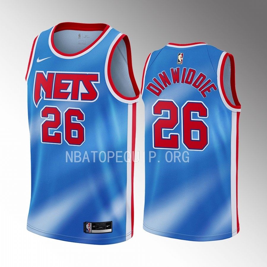 Spencer Dinwiddie Brooklyn Nets #26 Blue Jersey Classic Edition Swingman