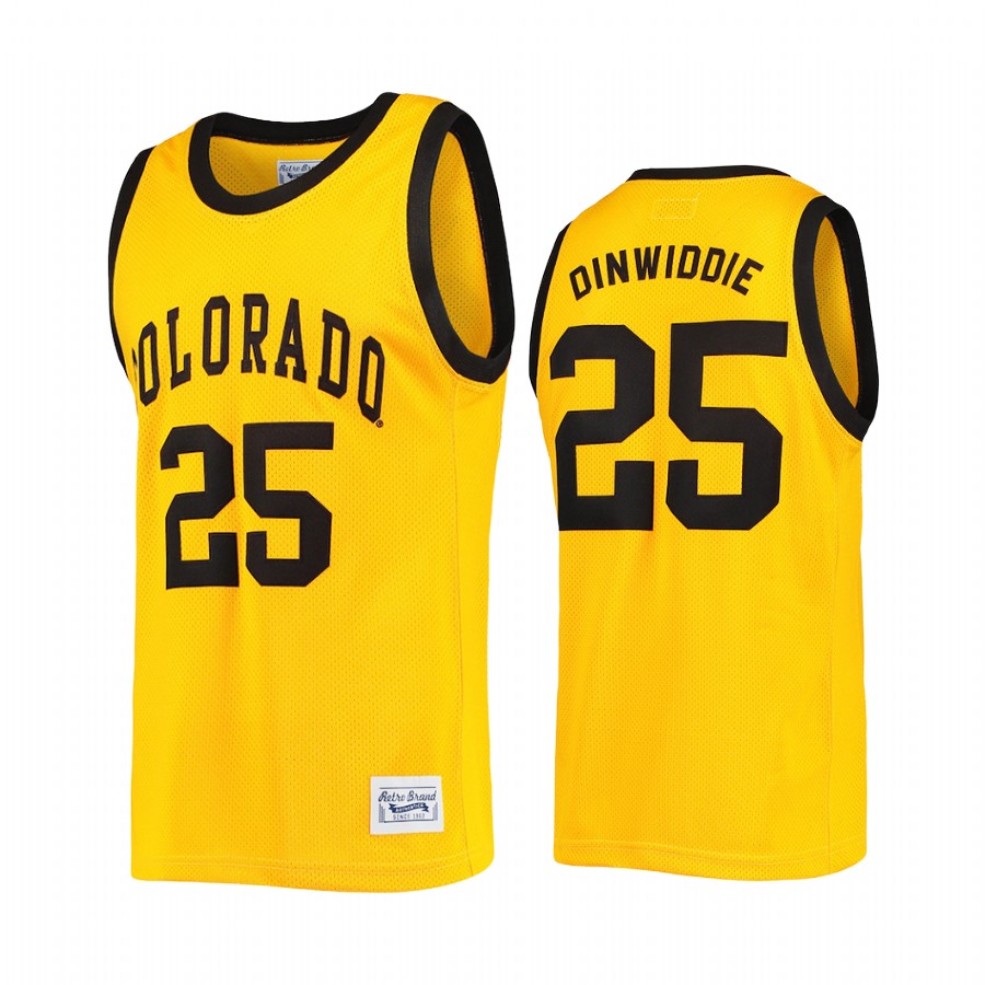 Spencer Dinwiddie Colorado Buffaloes Gold Jersey Commemorative Classic