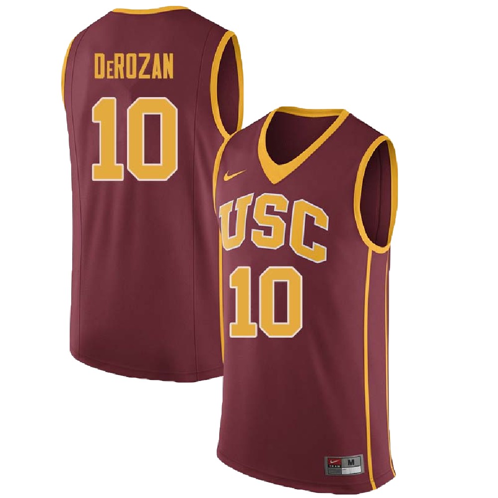 Spurs DeMar DeRozan Maroon College  Retired Number Jersey USC Trojans