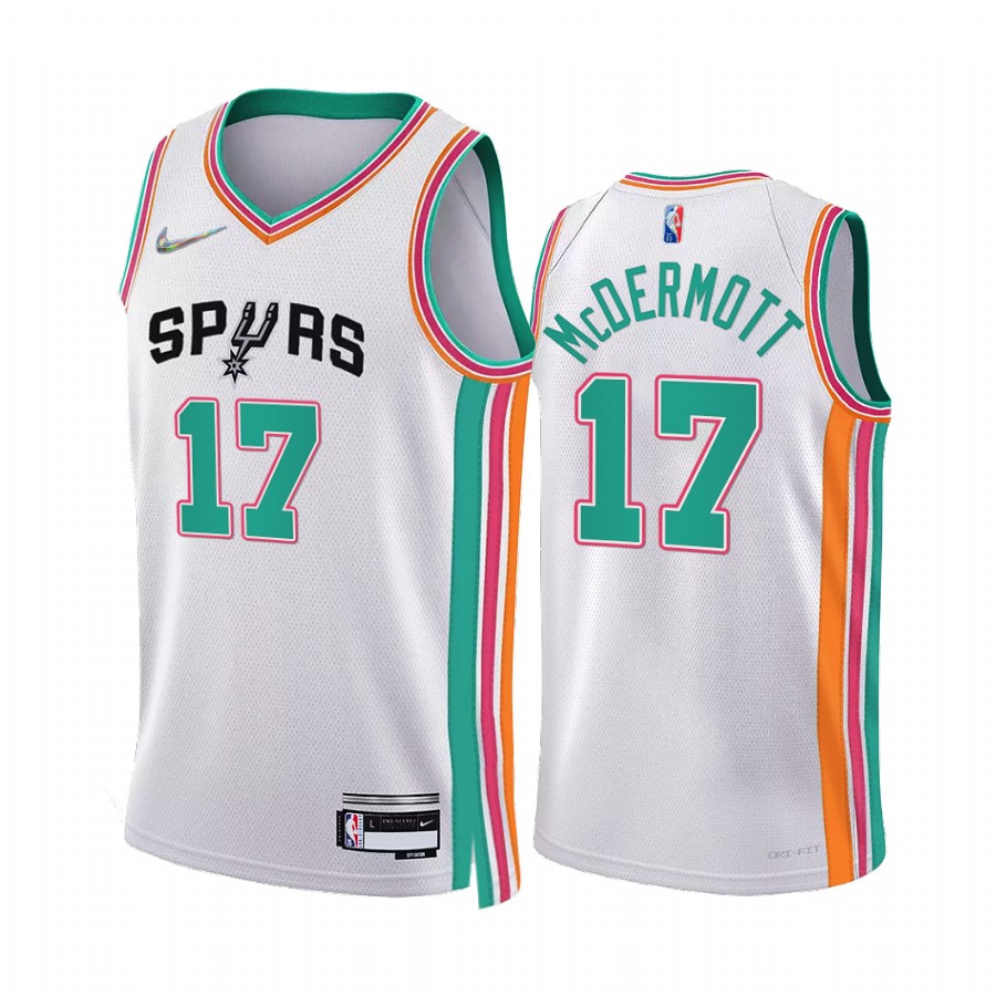 Spurs Doug McDermott City Edition White 2021-22 Jersey 75th Anniversary