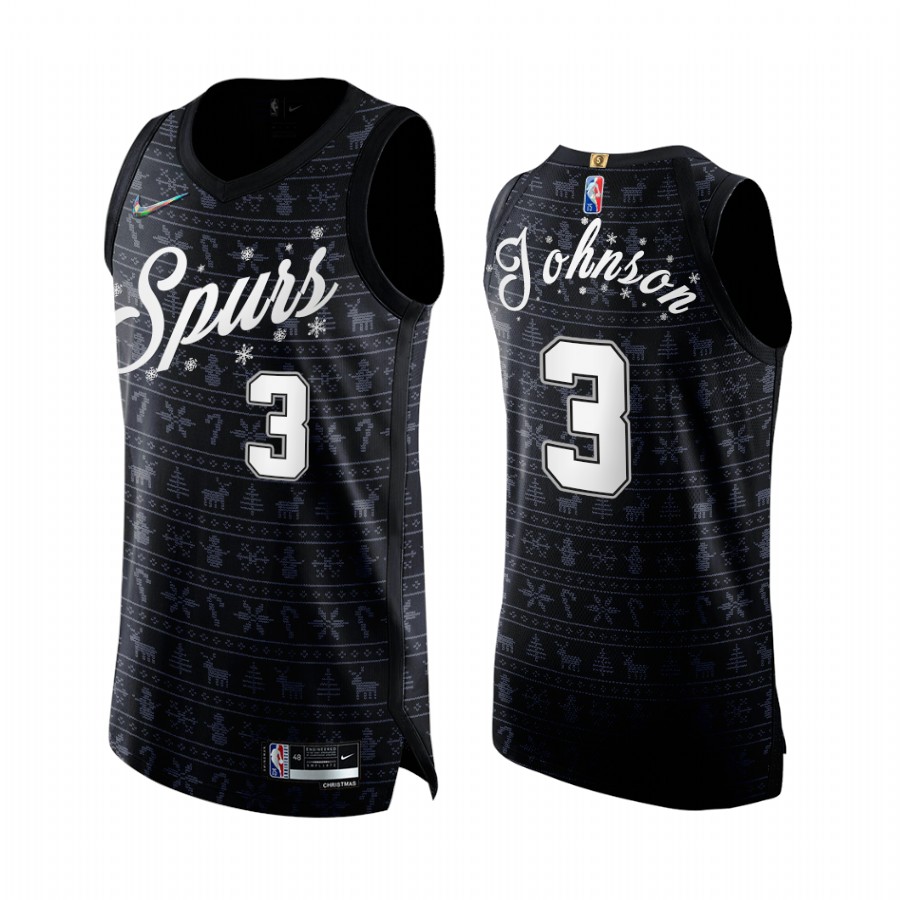 Spurs Keldon Johnson 2020 Xmas Jersey Festive Special Edition Black