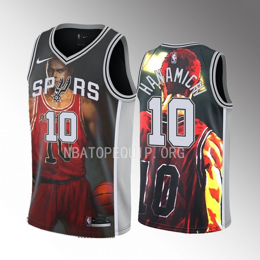 Spurs Sakuragi Hanamichi Jeremy Sochan White Jersey #10 Cartoon character