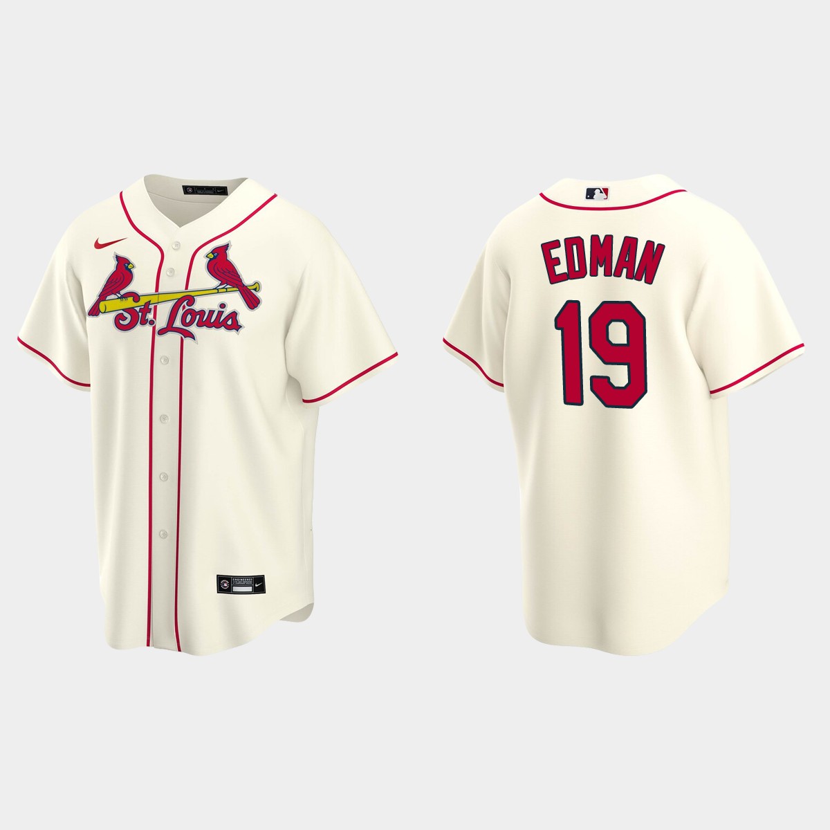 St. Louis Cardinals #19 Tommy Edman Alternate Jersey - Cream