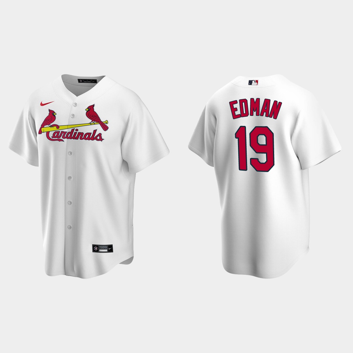 St. Louis Cardinals #19 Tommy Edman Home Jersey - White
