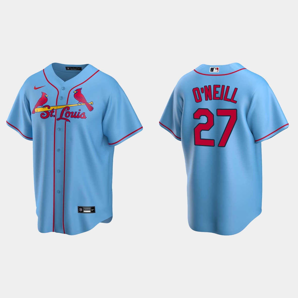 St. Louis Cardinals #27 Tyler O'Neill Alternate Jersey - Light Blue