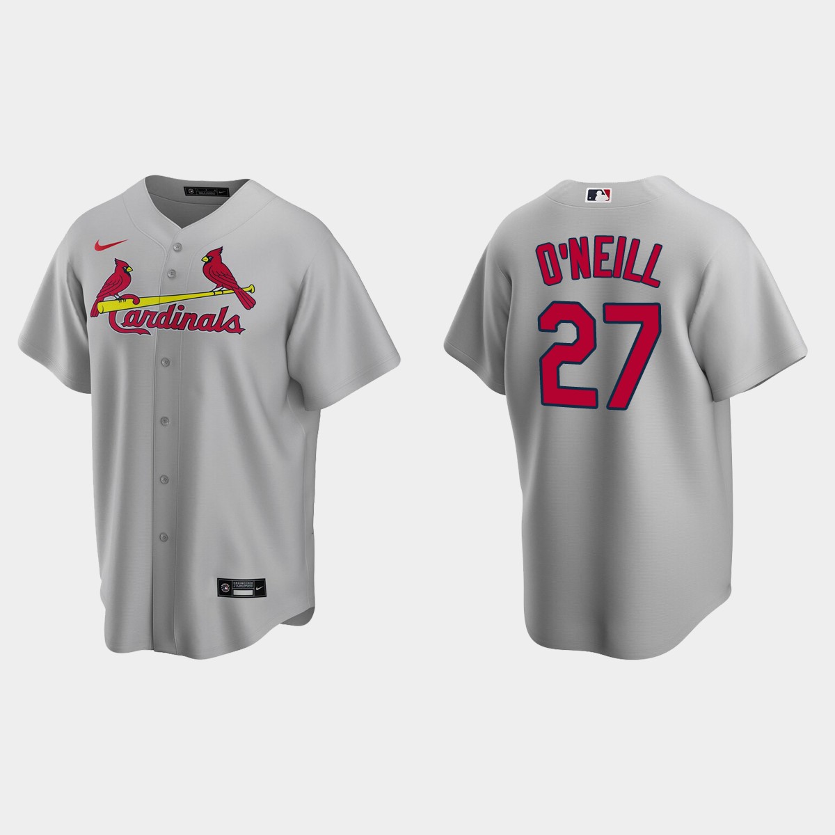 St. Louis Cardinals #27 Tyler O'Neill Road Jersey - Gray